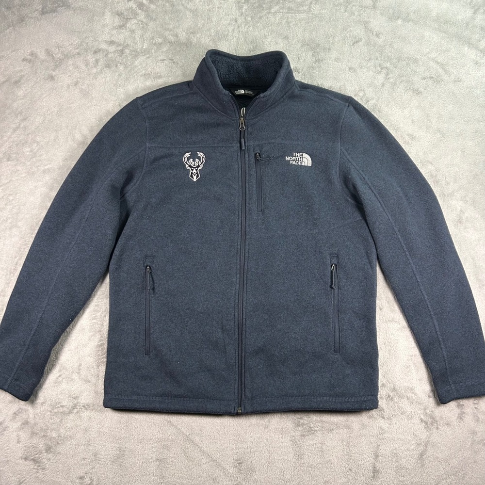 The North Face Gordon Lyons Fleece Jacket Mens Large Blue Bucks Jack Daniels